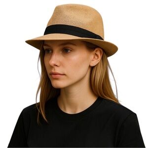 Fedora quiet luxury old money 100% straw boho hat